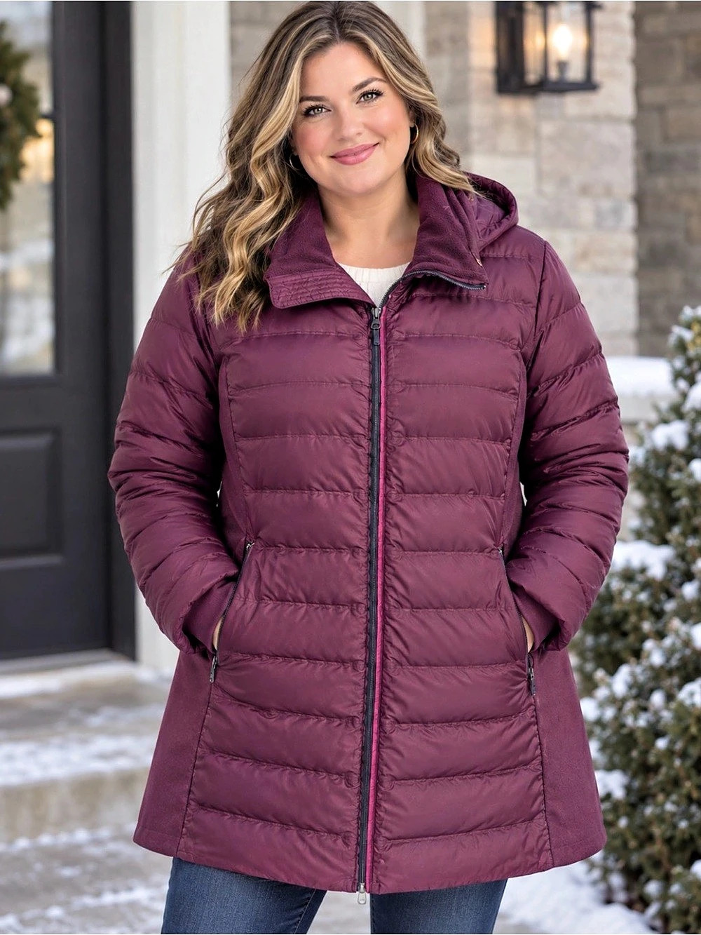 Gap Women's Puffer Jacket in Purple Size XXL Like New
